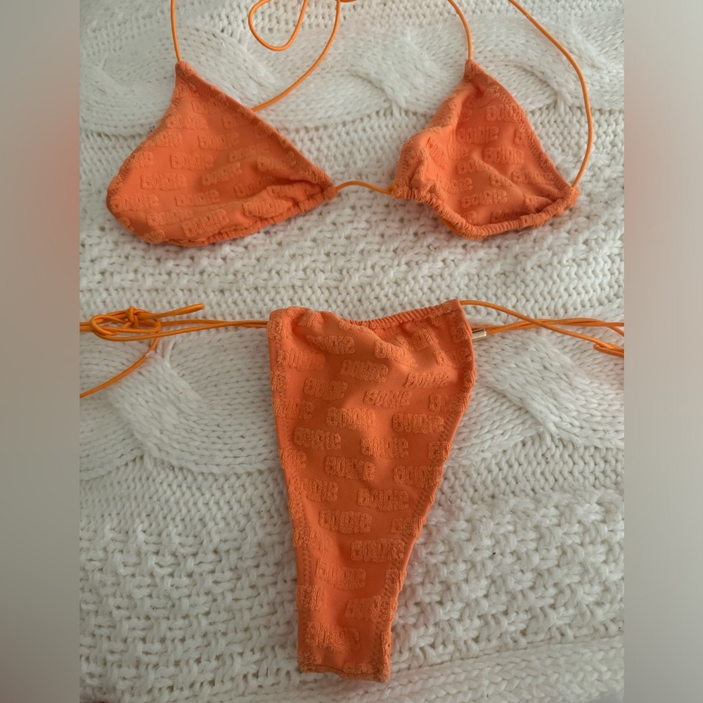 GOLDIE TANNING TRIANGLE TOP & BOTTOM ORANGE TERRY